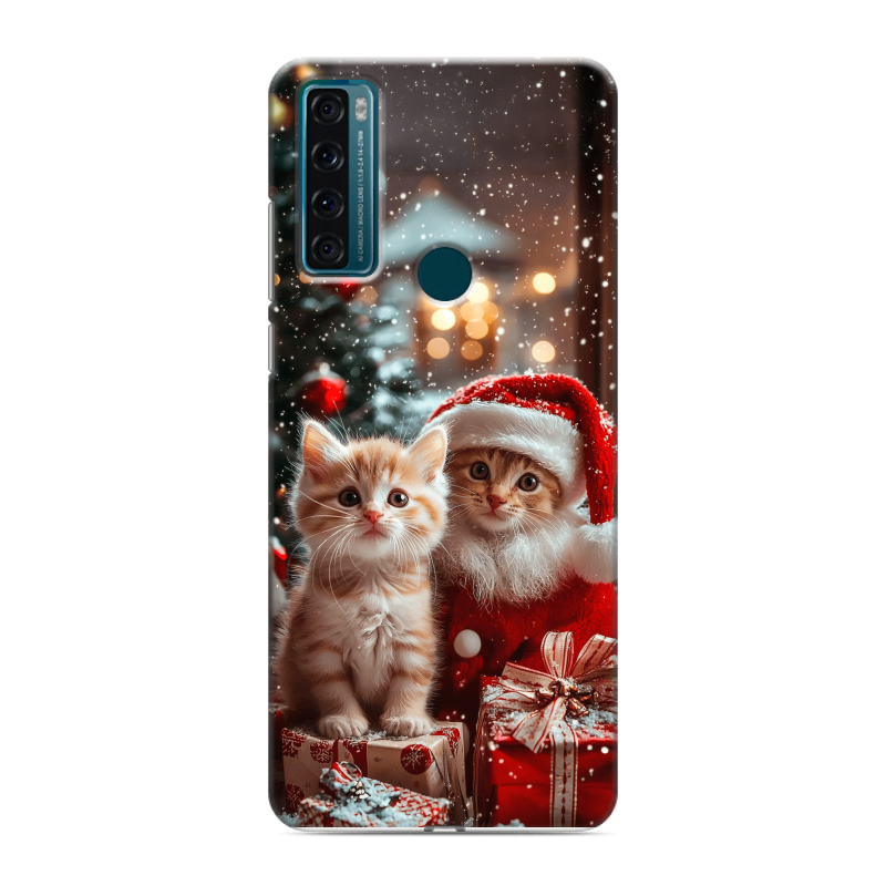 Силиконовый чехол на TCL 20 SE с принтом Новый год Силиконовый чехол на TCL 20 SE с принтом Новый год