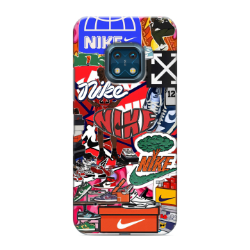 Силиконовый противоударный чехол на Nokia XR20 с принтом Найк Nike яркий