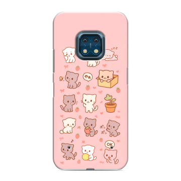 Силиконовый противоударный чехол на Nokia XR20 с принтом Hello Kitty Хелоу Кити Силиконовый противоударный чехол на Nokia XR20 с принтом Hello Kitty Хелоу Кити