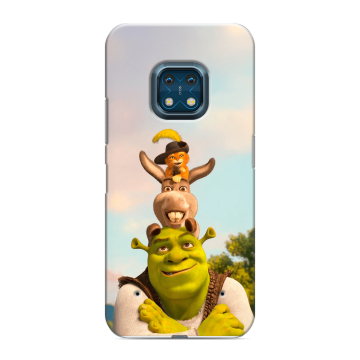 Силиконовый противоударный чехол на Nokia XR20 с принтом Шрек Shrek