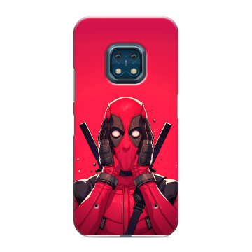 Силиконовый противоударный чехол на Nokia XR20 с принтом Дедпул Deadpool Силиконовый противоударный чехол на Nokia XR20 с принтом Дедпул Deadpool