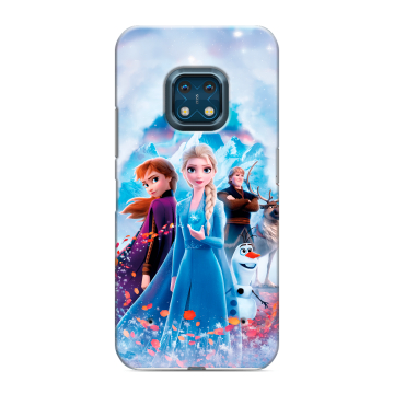 Силиконовый противоударный чехол на Nokia XR20 с принтом Холодное сердце Frozen
