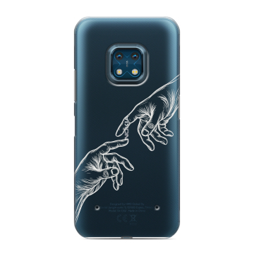 Силиконовый противоударный чехол на Nokia XR20 с принтом Сотворение мира