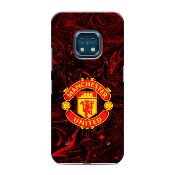 Силиконовый противоударный чехол на Nokia XR20 с принтом Manchester United Силиконовый противоударный чехол на Nokia XR20 с принтом Manchester United
