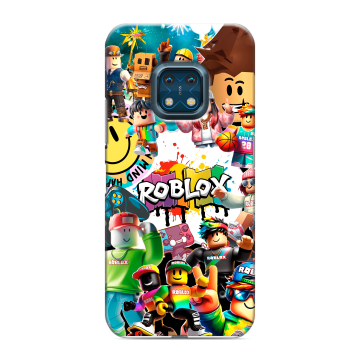 Силиконовый противоударный чехол на Nokia XR20 с принтом Roblox Роблокс Силиконовый противоударный чехол на Nokia XR20 с принтом Roblox Роблокс