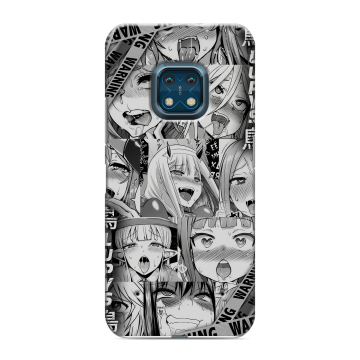 Силиконовый противоударный чехол на Nokia XR20 с принтом Ahegao Ахегао Аниме Силиконовый противоударный чехол на Nokia XR20 с принтом Ahegao Ахегао Аниме
