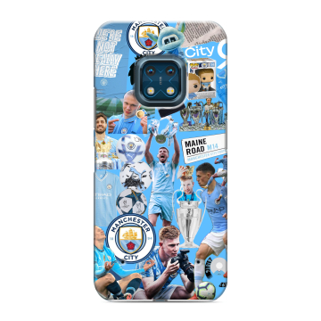 Силиконовый противоударный чехол на Nokia XR20 с принтом Man City Манчестер Сити Силиконовый противоударный чехол на Nokia XR20 с принтом Man City Манчестер Сити