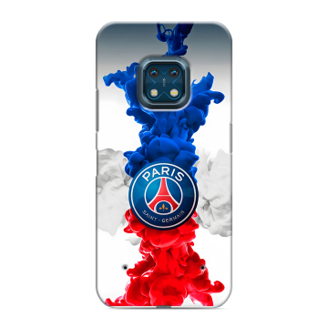 Силиконовый противоударный чехол на Nokia XR20 с принтом PSG ПСЖ Силиконовый противоударный чехол на Nokia XR20 с принтом PSG ПСЖ