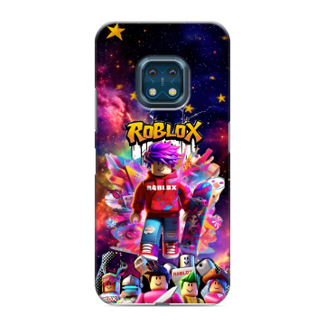 Силиконовый противоударный чехол на Nokia XR20 с принтом Roblox Роблокс Силиконовый противоударный чехол на Nokia XR20 с принтом Roblox Роблокс