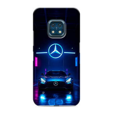 Силиконовый противоударный чехол на Nokia XR20 с принтом Mercedes Мерседес Силиконовый противоударный чехол на Nokia XR20 с принтом Mercedes Мерседес