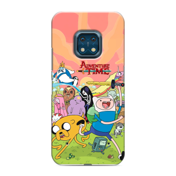 Силиконовый противоударный чехол на Nokia XR20 с принтом Adventure time Время приключений