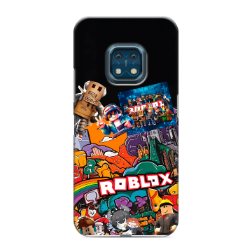 Силиконовый противоударный чехол на Nokia XR20 с принтом Roblox Роблокс