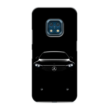 Силиконовый противоударный чехол на Nokia XR20 с принтом Mercedes Мерседес