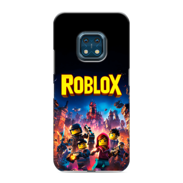 Силиконовый противоударный чехол на Nokia XR20 с принтом Roblox Роблокс