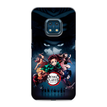Силиконовый противоударный чехол на Nokia XR20 с принтом Demon Slayer Клинок рассекающий демонов Силиконовый противоударный чехол на Nokia XR20 с принтом Demon Slayer Клинок рассекающий демонов