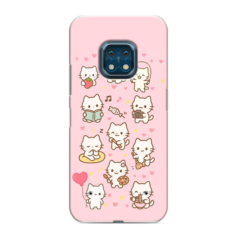 Силиконовый противоударный чехол на Nokia XR20 с принтом Hello Kitty Хелоу Кити Силиконовый противоударный чехол на Nokia XR20 с принтом Hello Kitty Хелоу Кити