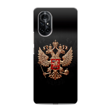 Силиконовый чехол на Huawei Nova 8 с принтом Герб России