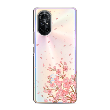 Силиконовый чехол на Huawei Nova 8 с принтом Ветка сакуры