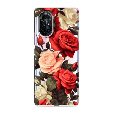 Силиконовый чехол на Huawei Nova 8 с принтом Розы