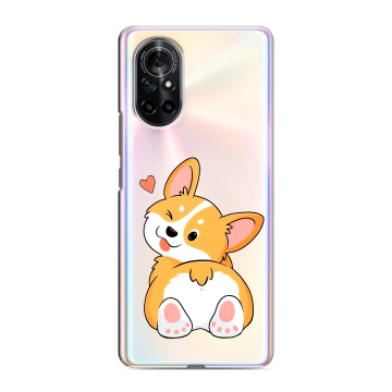 Силиконовый чехол на Huawei Nova 8 с принтом Корги