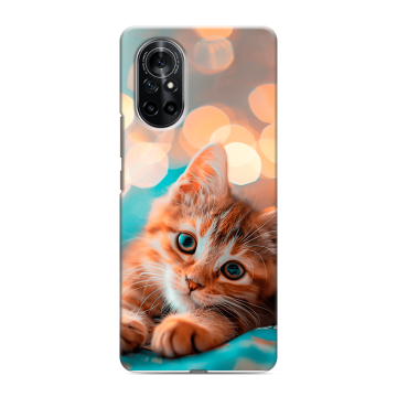 Силиконовый чехол на Huawei Nova 8 с принтом котик
