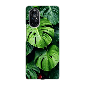 Силиконовый чехол на Huawei Nova 8 с принтом Листья