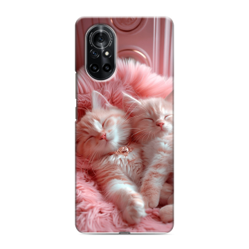 Силиконовый чехол на Huawei Nova 8 с принтом котята котики