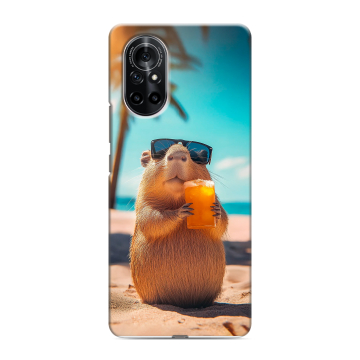 Силиконовый чехол на Huawei Nova 8 с принтом Капибара