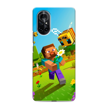 Силиконовый чехол на Huawei Nova 8 с принтом Майнкрафт Minecraft