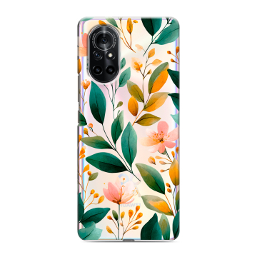 Силиконовый чехол на Huawei Nova 8 с принтом Цветы паттерн Силиконовый чехол на Huawei Nova 8 с принтом Цветы паттерн