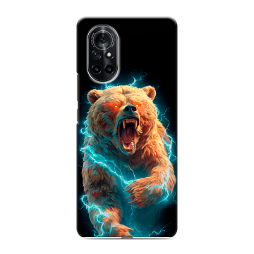 Силиконовый чехол на Huawei Nova 8 с принтом Медведь Силиконовый чехол на Huawei Nova 8 с принтом Медведь