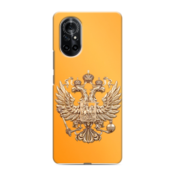 Силиконовый чехол на Huawei Nova 8 с принтом Герб Флаг России Силиконовый чехол на Huawei Nova 8 с принтом Герб Флаг России