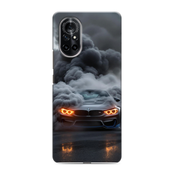 Силиконовый чехол на Huawei Nova 8 с принтом BMW БМВ