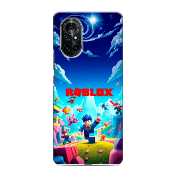 Силиконовый чехол на Huawei Nova 8 с принтом Roblox Роблокс