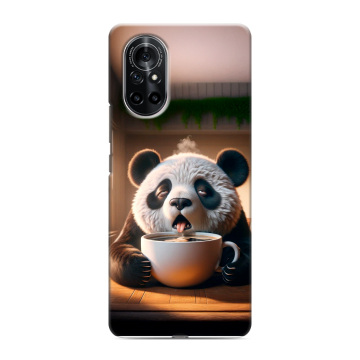 Силиконовый чехол на Huawei Nova 8 с принтом смешная панда