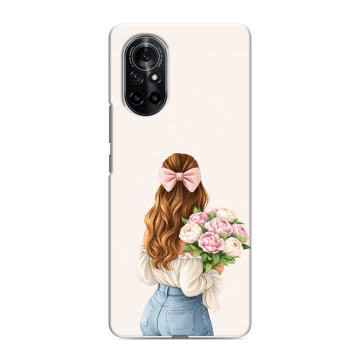 Силиконовый чехол на Huawei Nova 8 с принтом женский