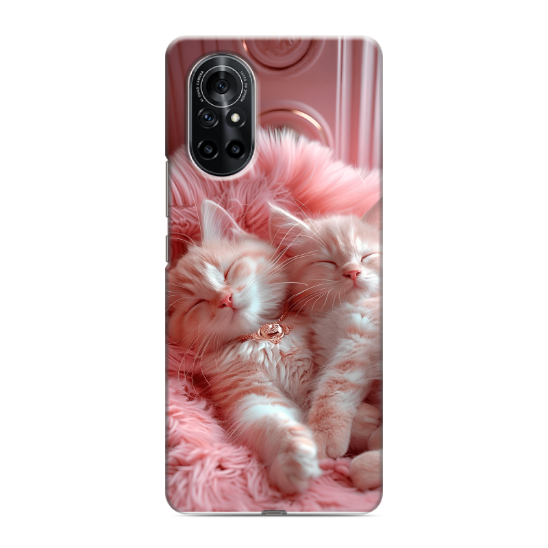 Силиконовый чехол на Huawei Nova 8 с принтом котята котики Силиконовый чехол на Huawei Nova 8 с принтом котята котики
