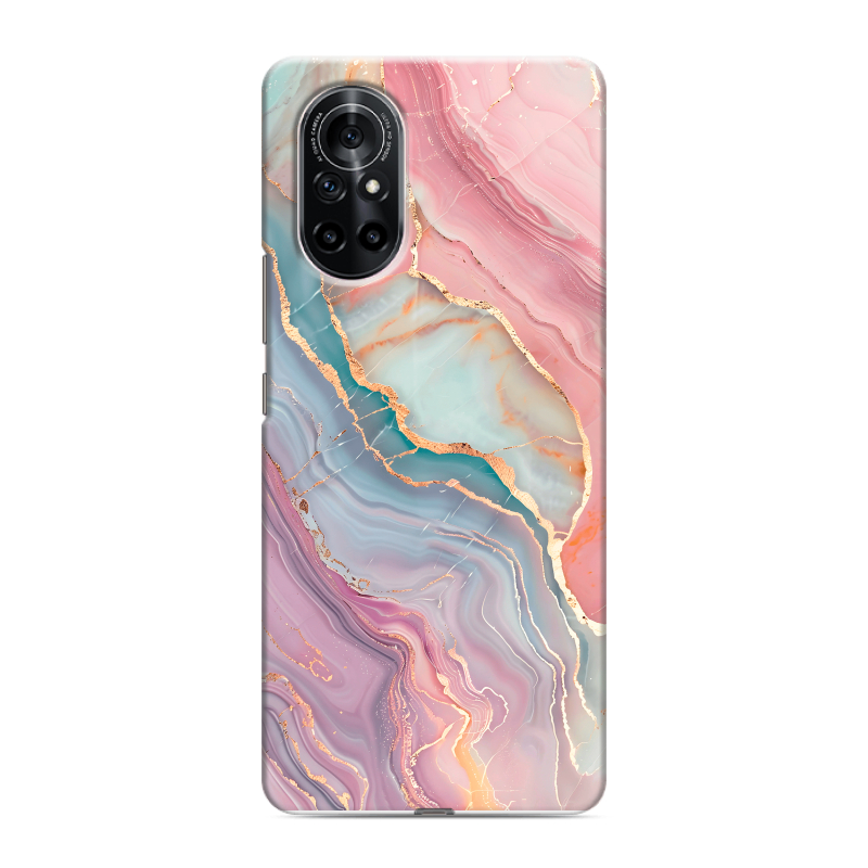 Силиконовый чехол на Huawei Nova 8 с принтом розовый мрамор Силиконовый чехол на Huawei Nova 8 с принтом розовый мрамор