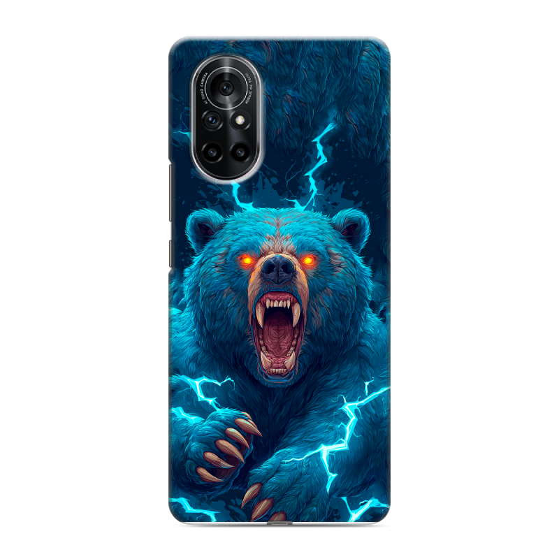 Силиконовый чехол на Huawei Nova 8 с принтом Медведь Силиконовый чехол на Huawei Nova 8 с принтом Медведь