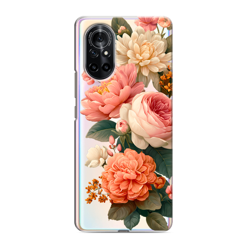 Силиконовый чехол на Huawei Nova 8 с принтом цветы Силиконовый чехол на Huawei Nova 8 с принтом цветы