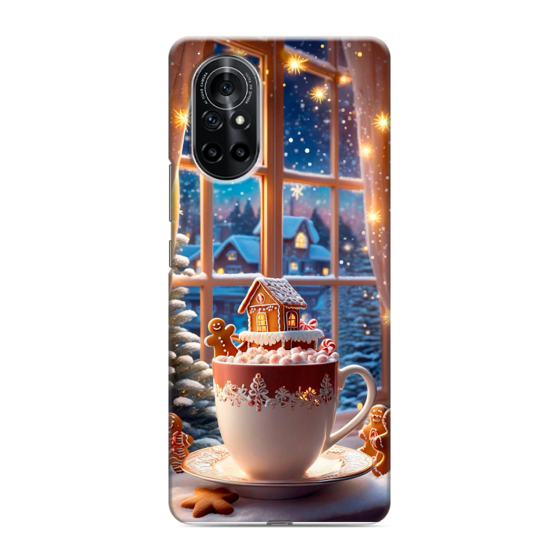 Силиконовый чехол на Huawei Nova 8 с принтом Новый год Силиконовый чехол на Huawei Nova 8 с принтом Новый год