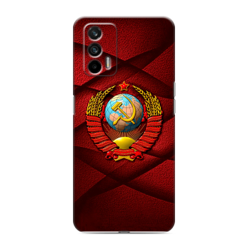 Силиконовый чехол на Realme GT с принтом Герб СССР