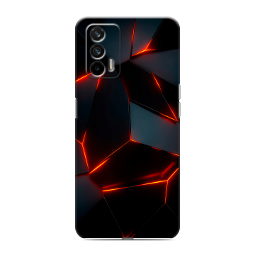 Силиконовый чехол на Realme GT с принтом Яркие абстракции