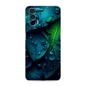 Силиконовый чехол на Realme GT с принтом Листья