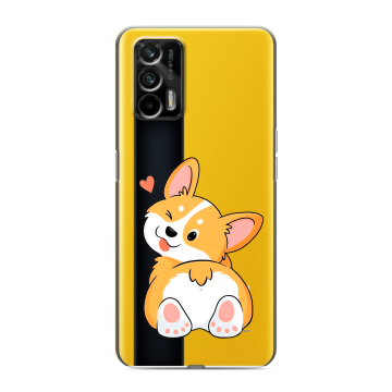 Силиконовый чехол на Realme GT с принтом Корги Силиконовый чехол на Realme GT с принтом Корги
