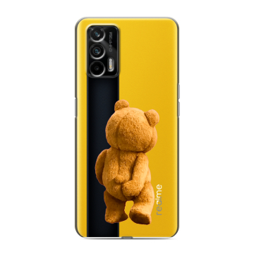 Силиконовый чехол на Realme GT с принтом Медведь Силиконовый чехол на Realme GT с принтом Медведь