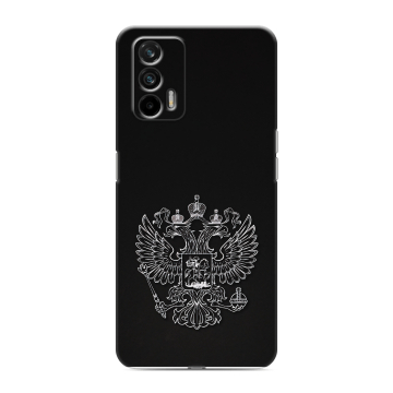 Силиконовый чехол на Realme GT с принтом Герб России