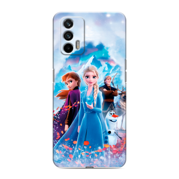 Силиконовый чехол на Realme GT с принтом Холодное сердце Frozen Силиконовый чехол на Realme GT с принтом Холодное сердце Frozen
