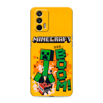 Силиконовый чехол на Realme GT с принтом Майнкрафт Minecraft Силиконовый чехол на Realme GT с принтом Майнкрафт Minecraft