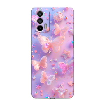 Силиконовый чехол на Realme GT с принтом Бабочки